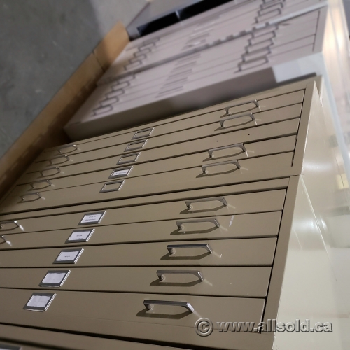 Mayline CFile Stacking 5 Drawer Map Plan Flat File Allsold